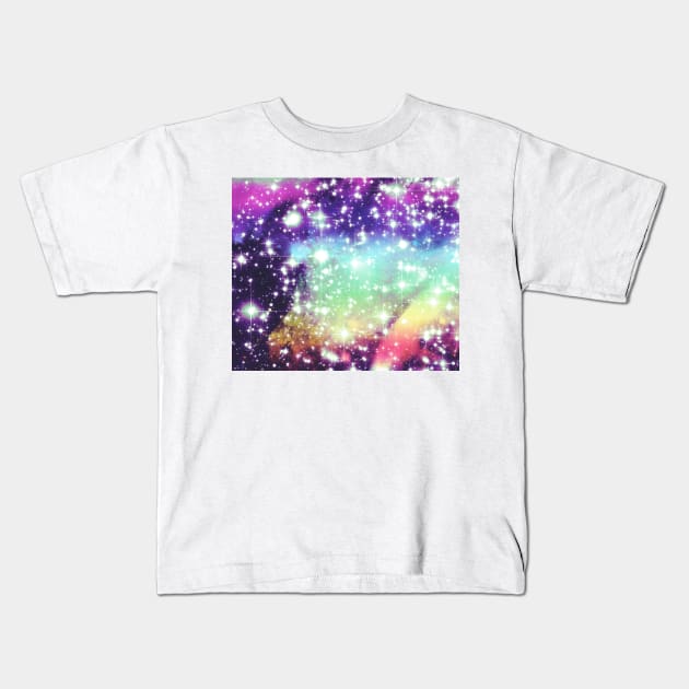 Rainbow Galaxy Kids T-Shirt by saradaboru